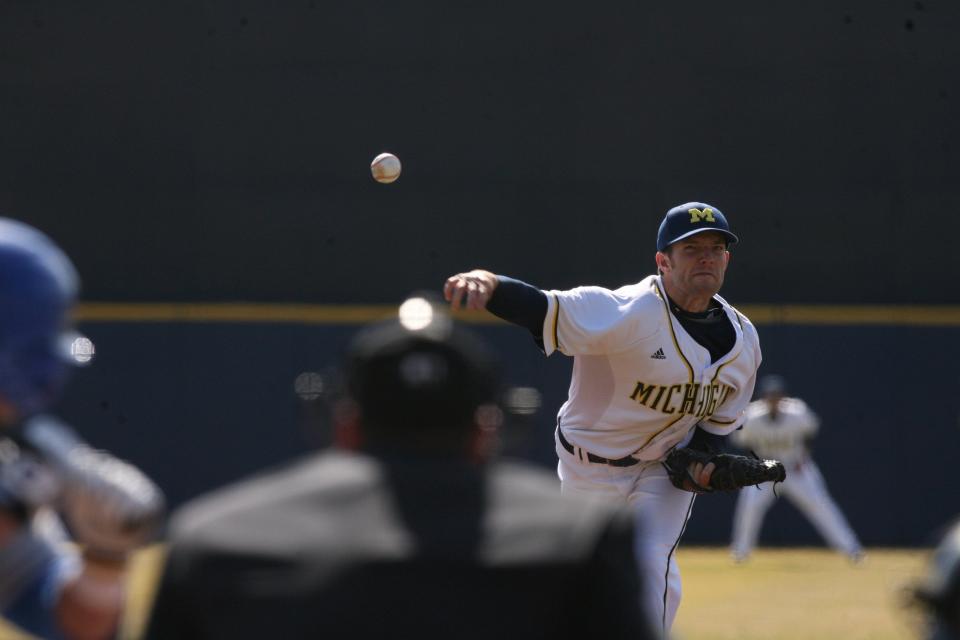 Michigan pitching coach Chris Fetter is the program's all-time leader in innings pitched.