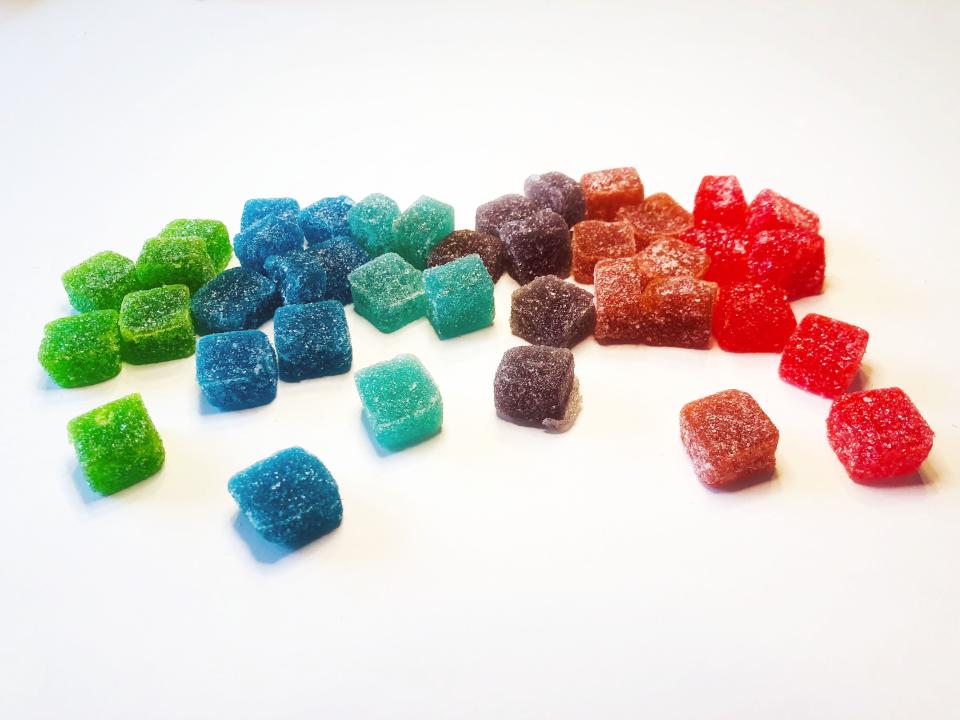People are discovering gummies with CBD, which are shaped differently depending on the seller and can look like this, as stress related to COVID-19 grows.