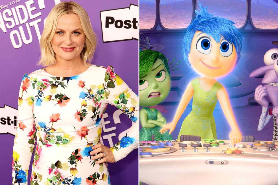 <p>Jesse Grant/Getty Images for Disney/Pixar; Disney/Pixar</p> Amy Poehler and her 