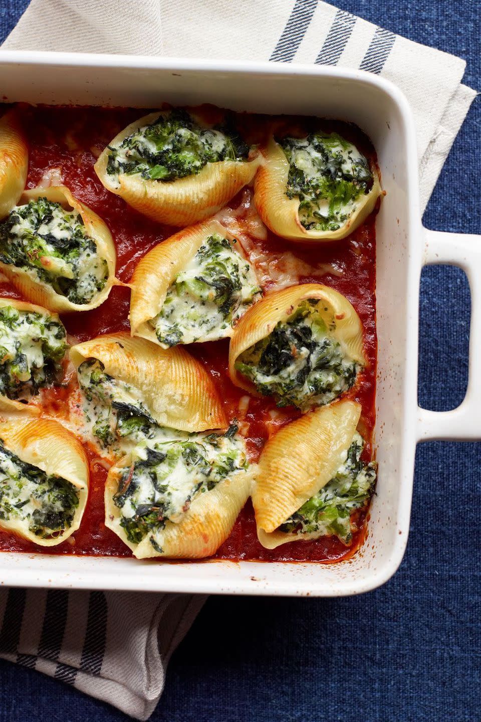 Vegetable and Three-Cheese Stuffed Shells