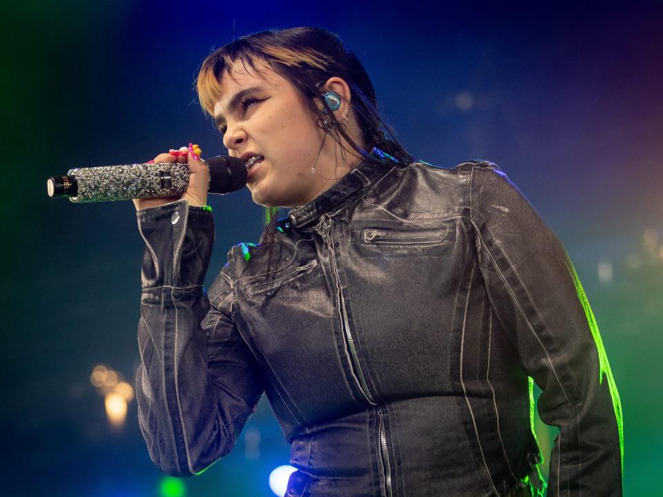 Stella Rose Bennett aka Benee performs onstage at the 2023 Coachella Valley Music and Arts Festival on April 14, 2023 in Indio, California.