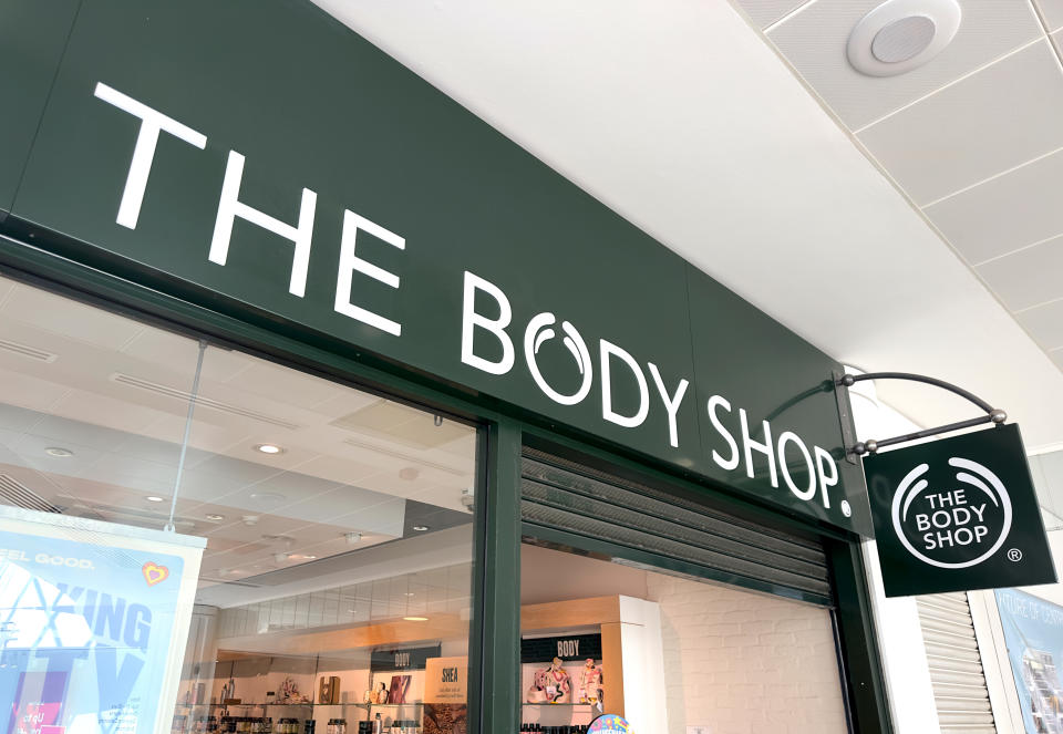 Wimbledon, LONDON, ENGLAND - July 2023: The Body Shop, Store Sign London, England. (Photo by Peter Dazeley/Getty Images) LONDON, ENGLAND