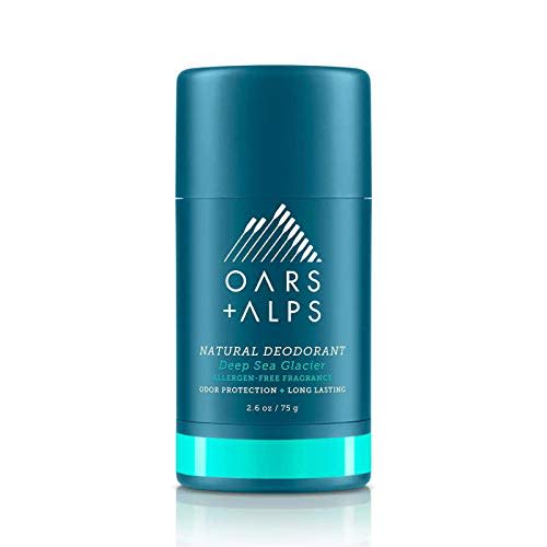 Oars + Alps Aluminum Free Deodorant for Men and Women, Dermatologist Tested and for Sensitive Skin, Travel Size, Deep Sea Glacier, 1 Pack, 2.6 Oz (AMAZON)