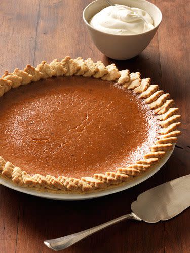 Pumpkin Pie with Creme Fraiche Whipped Cream