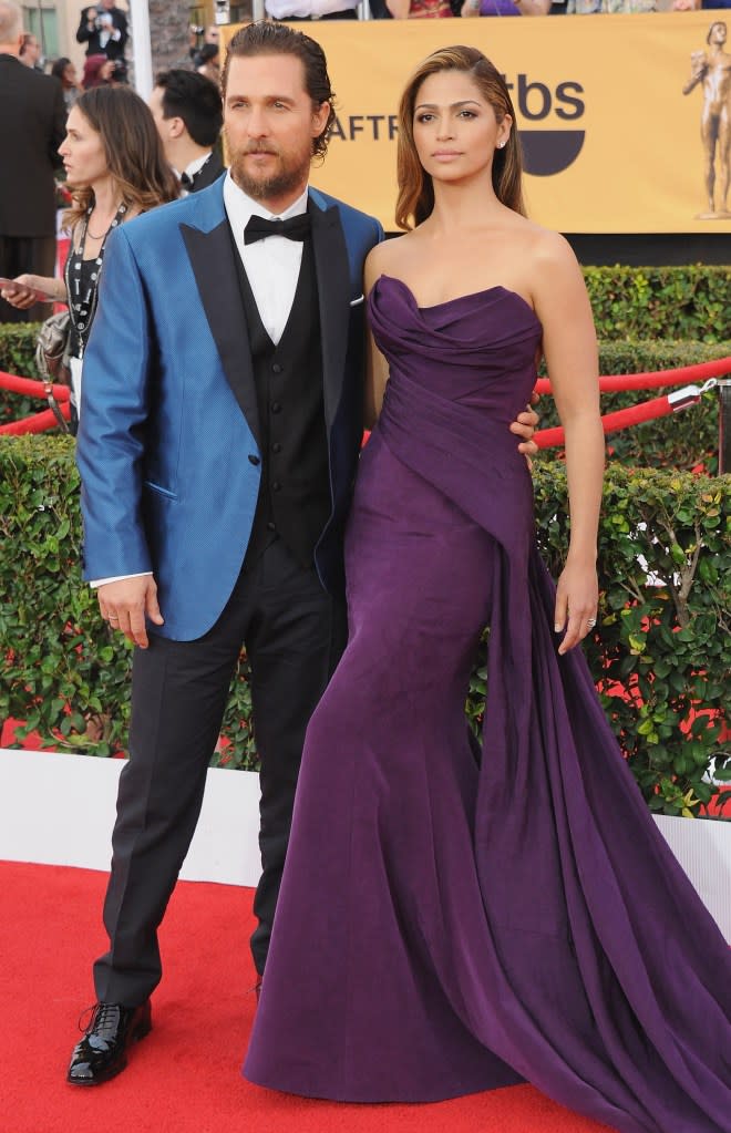 Matthew McConaughey and his wife Camila Alves. FilmMagic
