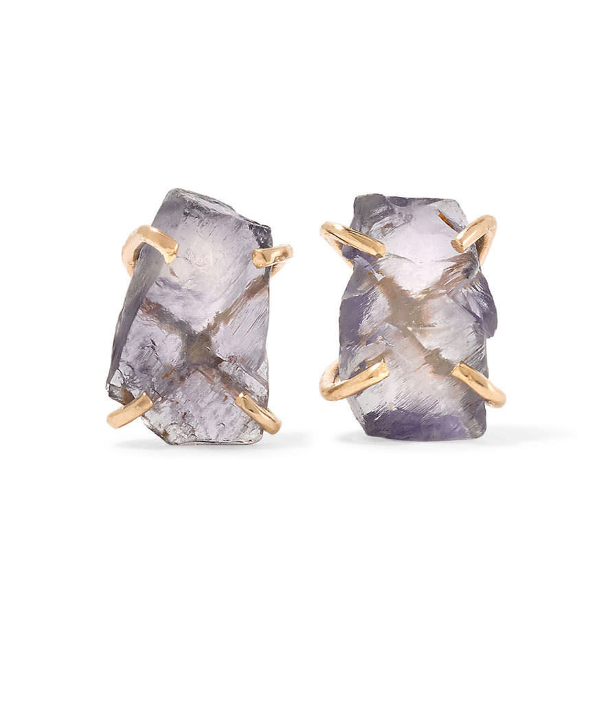 Melissa Joy Manning 14-karat gold iolite earrings