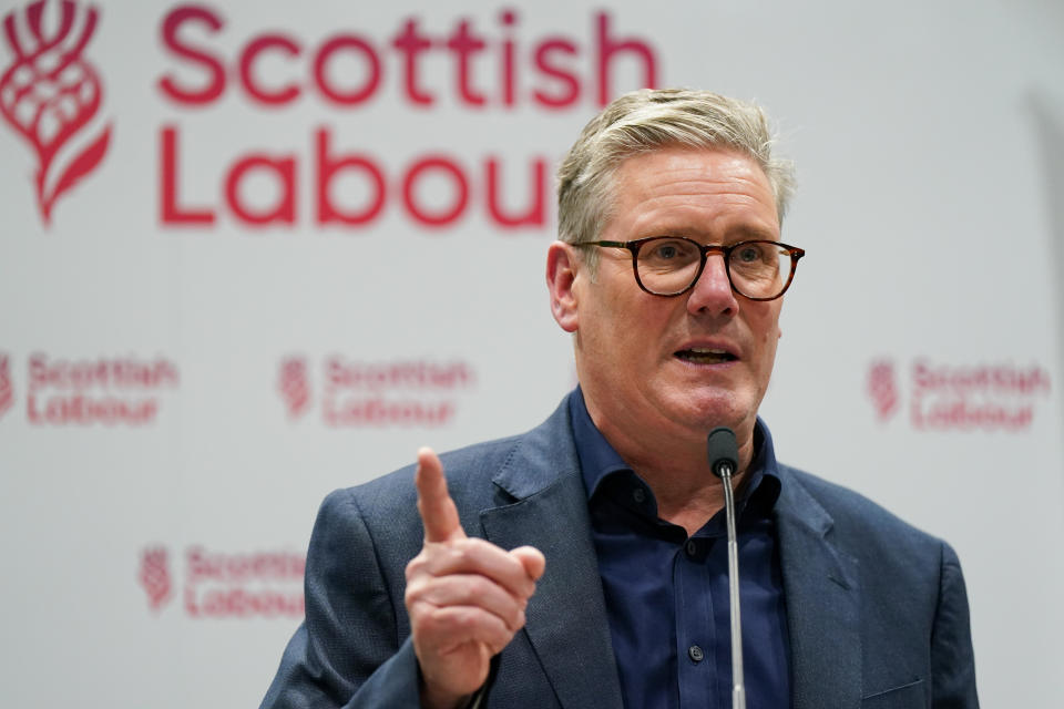 LIVERPOOL, ENGLAND - SEPTEMBER 22: Prime Minister Sir Keir Starmer addresses delegates at the Scotland Reception during the Labour Party Conference 2024 at ACC Liverpool on September 22, 2024 in Liverpool, England. This is Labour's  first annual conference as the Party of government for 15 years. It follows the historic general election victory which saw Scotland elect 37 Labour MPs, putting Scotland at the heart of government. (Photo by Ian Forsyth/Getty Images)