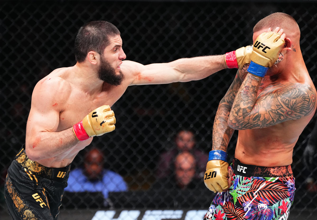 UFC 302: Islam Makhachev verteidigt seinen Gürtel durch Submission von Dustin Poirier in der 5. Runde