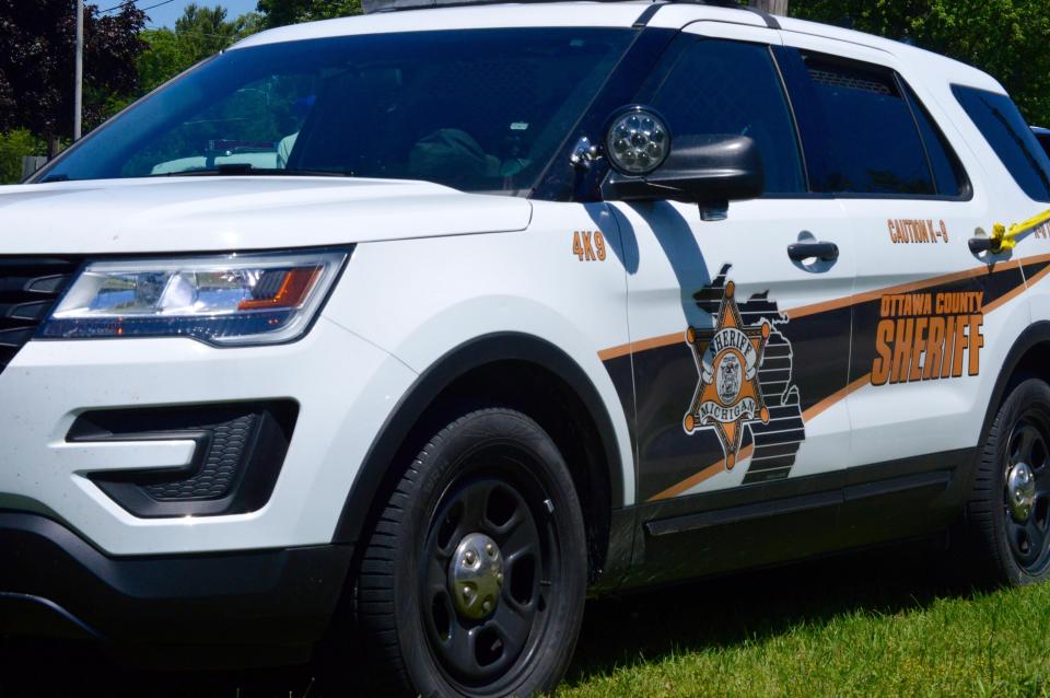 A West Olive man was airlifted to Grand Rapids following a two-vehicle crash involving a motorcycle and a pickup truck in Holland Township Friday afternoon.