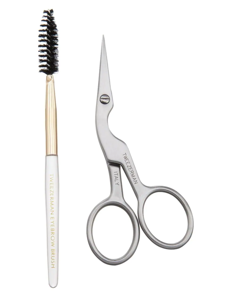 Tweezerman 2-Piece Brow Shaping Scissors and Brush Set