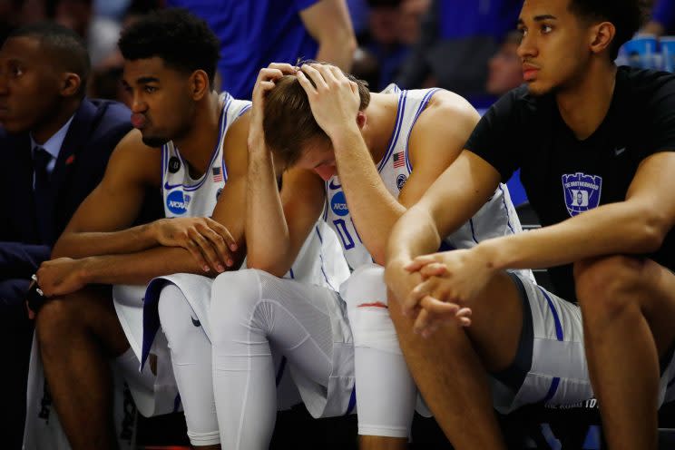 Luke Kennard and Duke were left to rue another unexpected turn. (Getty)