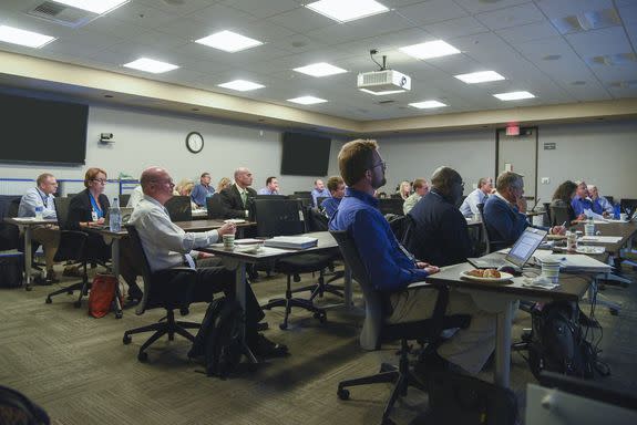 NASA and FEMA officials during the run through.