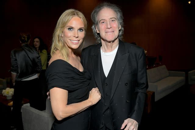 <p>Charley Gallay/FilmMagic</p> heryl Hines and Richard Lewis attend the Curb Your Enthusiasm FYC Panel at DGA Theater Complex on April 10, 2022 in Los Angeles, California.