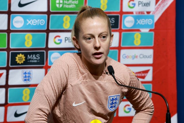 England’s Keira Walsh during a press conference at Hampden Park (Steve Welsh/PA)