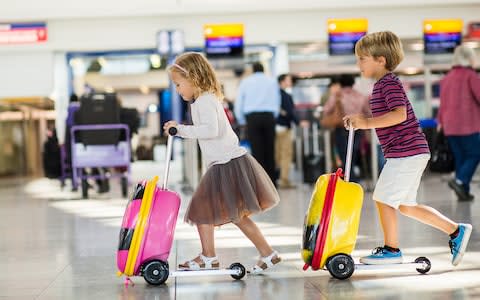 Wrap your family's tickets in one of our favourite bits of travel gear - for example, these scooter suitcases