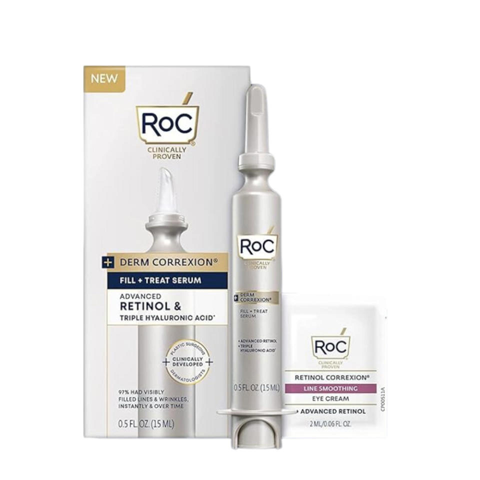 Roc anti-aging serum in a gray container