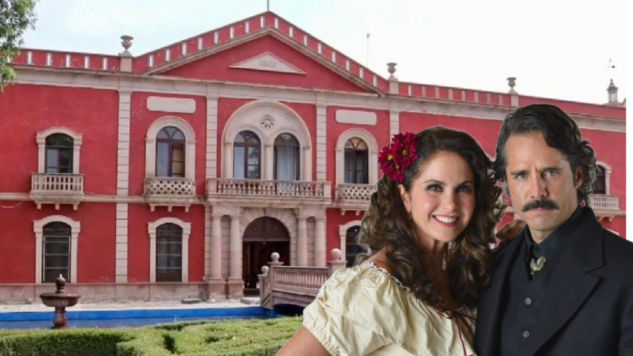 Hacienda Gogorrón, escenario de El Gallo de Oro con Lucero y José Ron. (Foto Alicia Civita, Cortesía Vix)