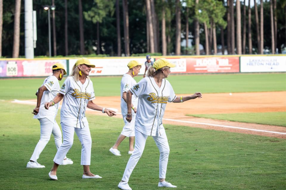 The Banana Nanas in action. The Savannah Bananas will play in Montgomery's Riverwalk Stadium on March 25 and 26, bringing their signature wild antics, music, dancing and other fun.