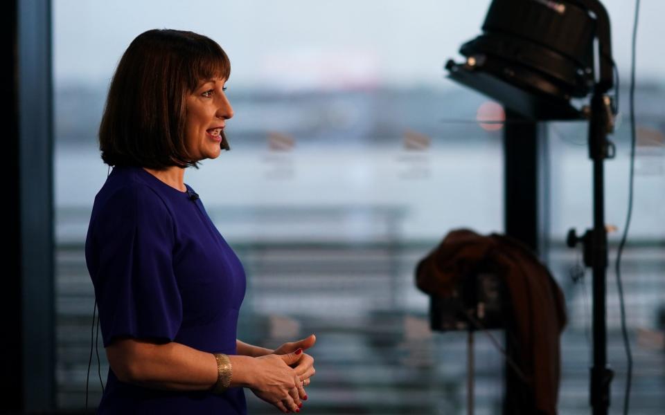 Rachel Reeves, the shadow chancellor, is pictured in Liverpool this morning at Labour Party conference  - Ian Forsyth/Getty Images Europe 