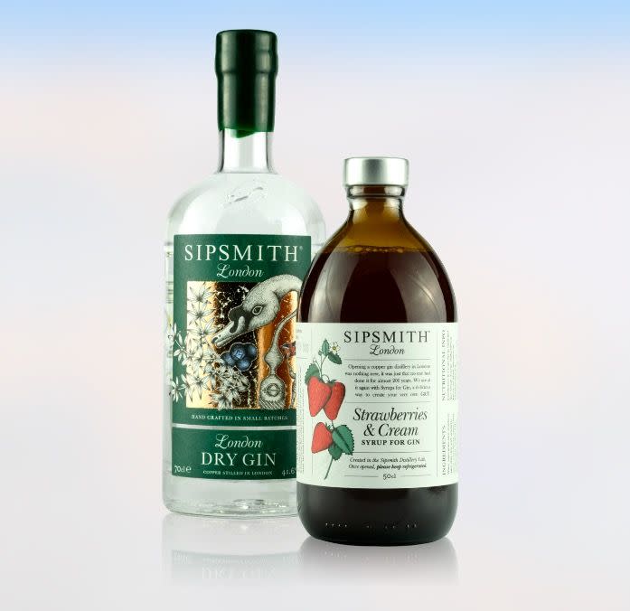 <p>Make any gin and tonic flavoured with Sipsmith's strawberries and cream syrup, "for a bold, complex and aromatic" drink.</p><p>Strawberries and Cream Syrup for Gin, £37.00, Sipsmith</p><p><a class="link " href="https://sipsmith.com/product/strawberries-cream-syrup-gin/" rel="nofollow noopener" target="_blank" data-ylk="slk:BUY NOW;elm:context_link;itc:0;sec:content-canvas">BUY NOW</a></p>