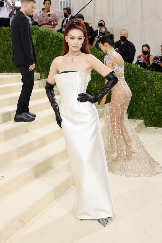 Gigi Hadid's makeup artist used Maybelline's affordable concealer for the model's Met Gala look. (Image via Getty Images)