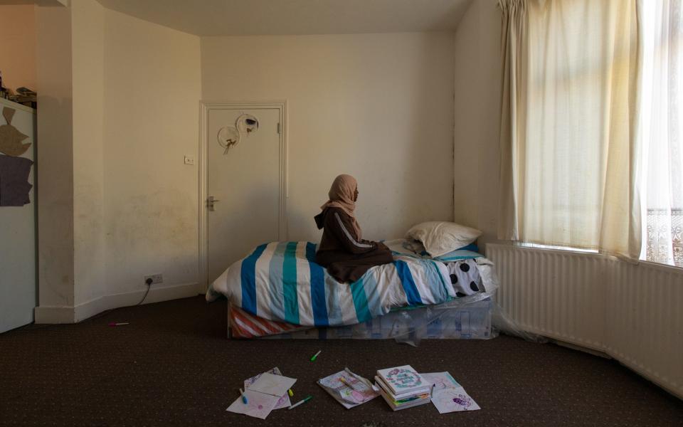 Mariam and her three children live in this one room  - LAURA DODSWORTH