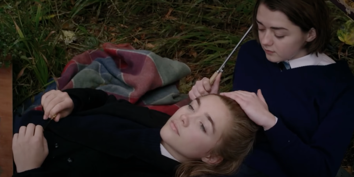 florence pugh and maisie williams in the falling