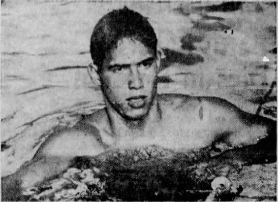 Bill Woolsey, pictured here in 1955, was IU's first NCAA swim champion.