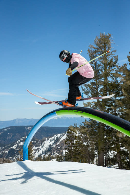 Rail jam excitement. Photo courtesy of Palisades Tahoe. 