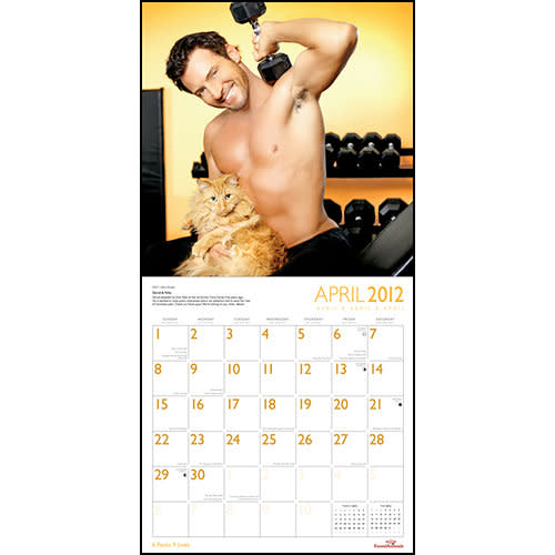 Hunks holding things on your wall: your 2012 calendar roundup