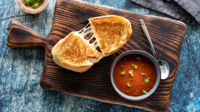 grilled cheese and tomato soup