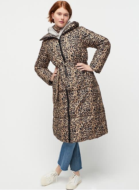 &ldquo;It&rsquo;s hard to find long puffer coats that don&rsquo;t overwhelm me since I&rsquo;m petite so I&rsquo;m hoping that <a href="https://fave.co/35VQ9BO" target="_blank" rel="noopener noreferrer">this coat from J.Crew</a> keeps me warm without me feeling like my coat&rsquo;s swallowing me. I&rsquo;ve been buying so much leopard print lately and this is no exception.&rdquo; &mdash; <a href="https://www.instagram.com/ambarpardilla/?hl=en" target="_blank" rel="noopener noreferrer">Ambar Pardilla</a>, Commerce Writer