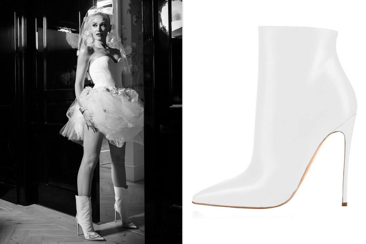 Gwen Stefani Stunned in Sky-High White Boots on Her Wedding Day — so We  Found Similar Styles for Less