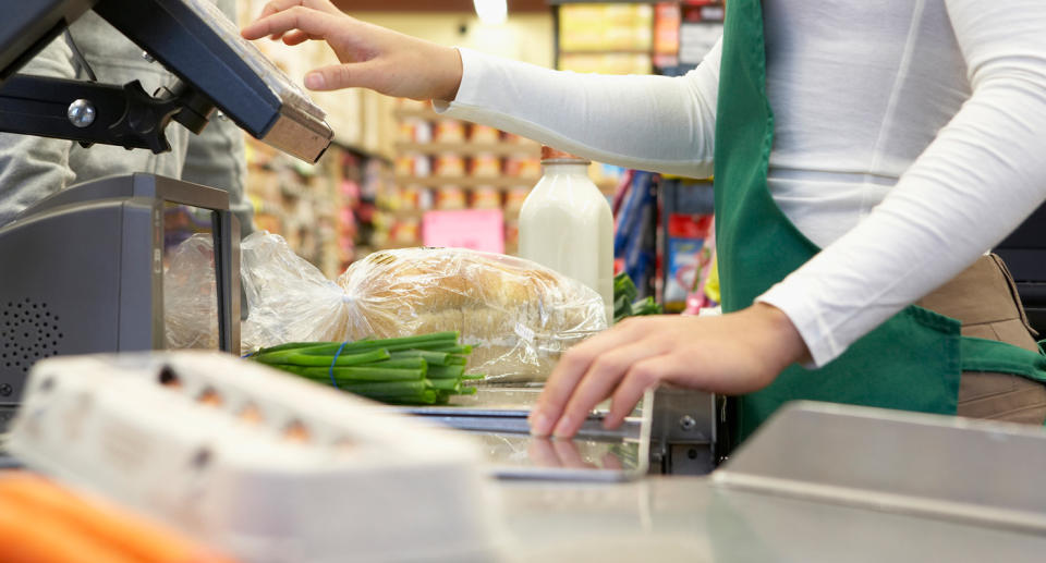 A picture of a worker at the checkover, which commonly uses checkout divers. 