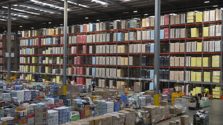 Aldi distribution warehouse interior