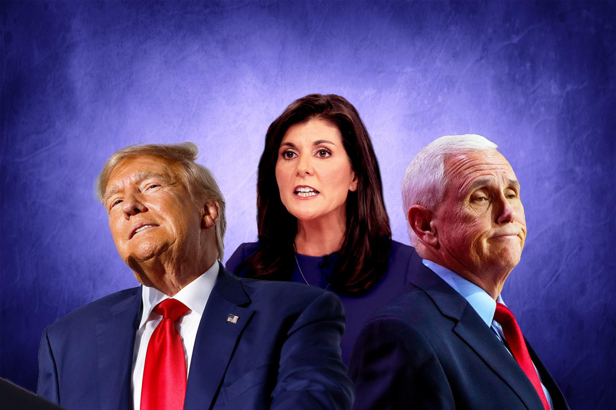 Donald Trump; Nikki Haley; Mike PencePhoto illustration by Salon/Getty Images