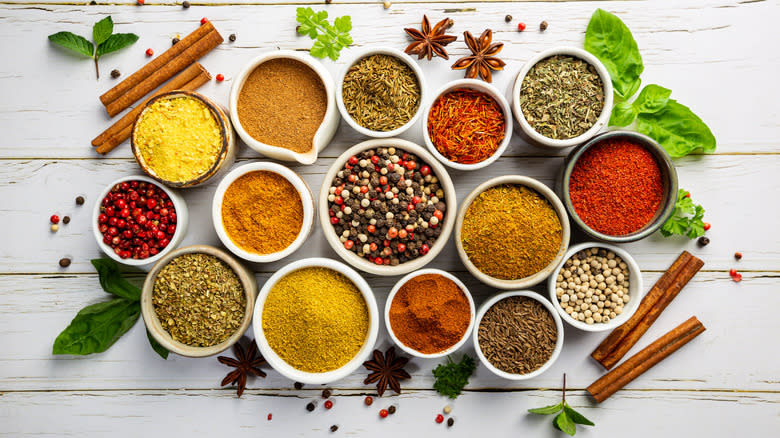 selection of herbs and spices