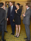 <p>In August, Markle sported a thigh-skimming, rule-breaking black dress at an evening out with husband Prince Harry. The Queen has a strict “no knees” rule for formal events — and if the formality of the event is debatable, royal women are encouraged to keep their hemlines one to two inches above the knee. This evening look definitely tested the royal waters. </p>