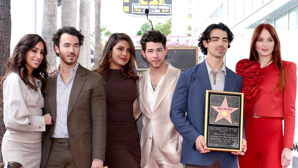 the jonas brothers honored with star on the hollywood walk of fame