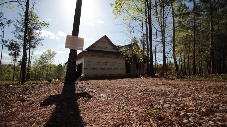 Lisandra Flores’ home was still unfinished when we visited the site in April 2024.