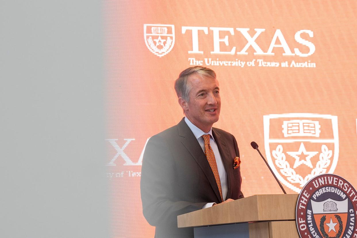 UT President Jay Hartzell has been criticized for the police response to last week's protest on campus and for firings related to diversity, equity and inclusion.