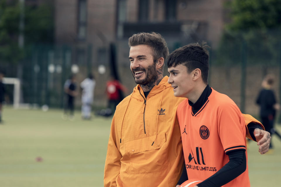 Titled Save Our Squad with David Beckham, the series sees Beckham return to his East London roots to mentor the under-14’s Westward Boys (James Turner/Disney+/PA)