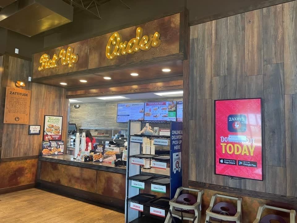 Zaxby's interior and cash register