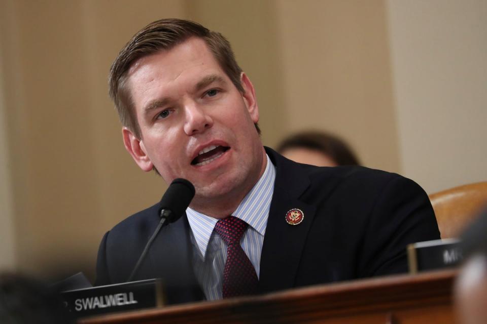 Rep Eric Swalwell in 2019 (AP)