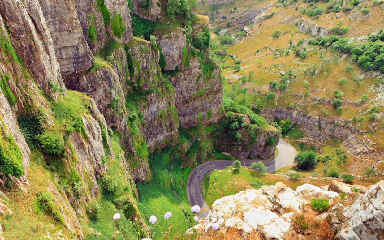 Cheddar Gorge features on stage 3 of the Tour of Britain - druvo