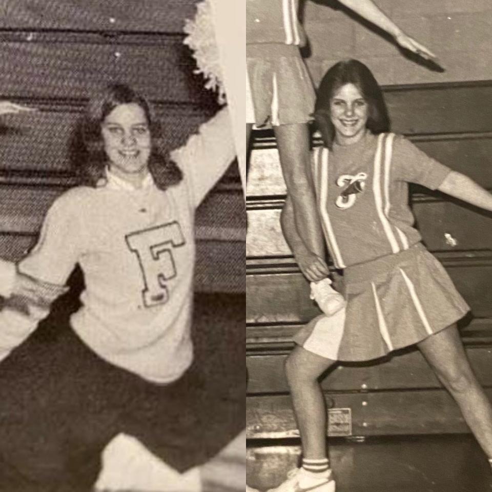 Donna Cougill (left) and her daughter Laura Mabry at roughly the same age. Donna was a cheerleader at Franklin Central and Laura was a mat maid for the wrestling team at the same school.