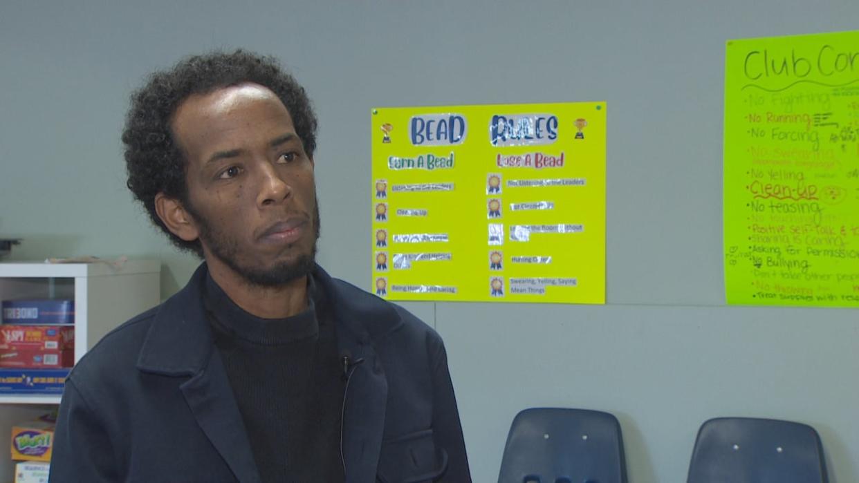 Surafiel Kibreab is working for the Trellis Society, building a coalition of local parents, young people and community organizations to work together to help students in Greater Forest Lawn thrive.  (Mike Symington/CBC - image credit)