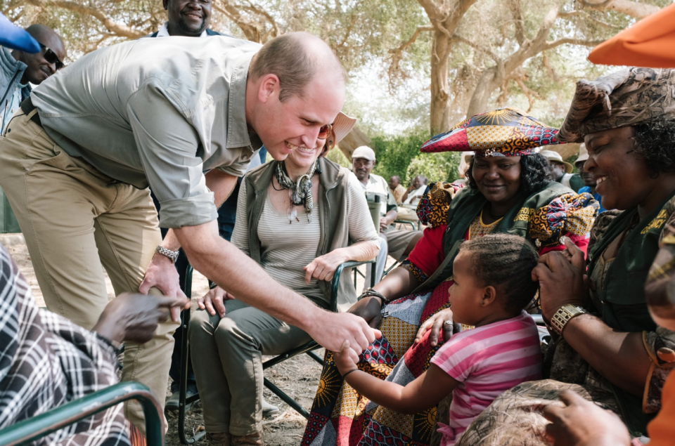 The Duke met with local communities in Kunene (Twitter/ @KensingtonRoyal)