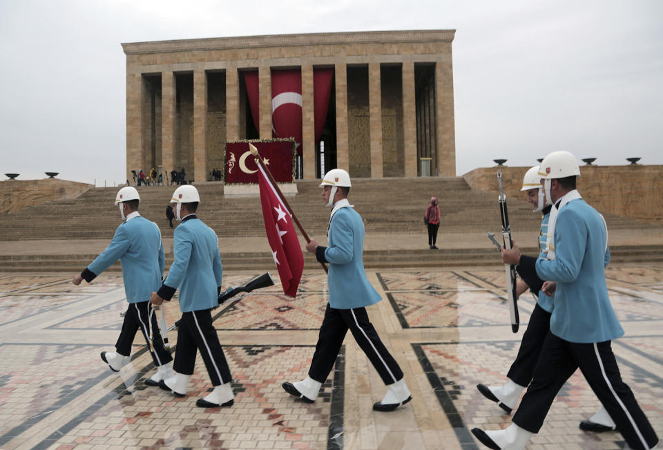 Honor guard in Ankara