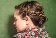 <div class="caption-credit"> Photo by: Puppy Love</div><div class="caption-title">Braided Boho</div>This 'do is simple to do: Basically, two braids are tied back. Effortless-looking and totally chic, this hairstyle would look perfect with a casual holiday outfit. <br> <a rel="nofollow noopener" href="http://www.babble.com/home/14-holiday-hair-up-do-inspirations-and-tutorials-here/?cmp=ELP|bbl|lp|YahooShine|Main||121412||14HolidayHairUpDoInspirationsAndTutorialsHere|famE|||" target="_blank" data-ylk="slk:Get the tutorial at Puppy Love;elm:context_link;itc:0;sec:content-canvas" class="link "><i>Get the tutorial at Puppy Love</i></a>